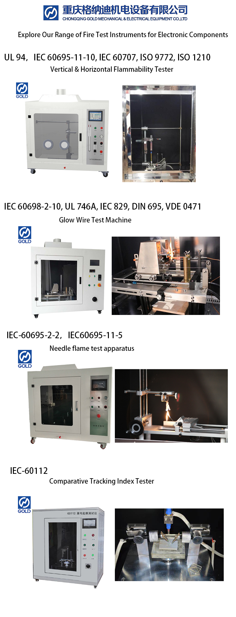 Ensuring Safety and Compliance with Precision - Explore Our Range of Fire Test Instruments for Electronic Components