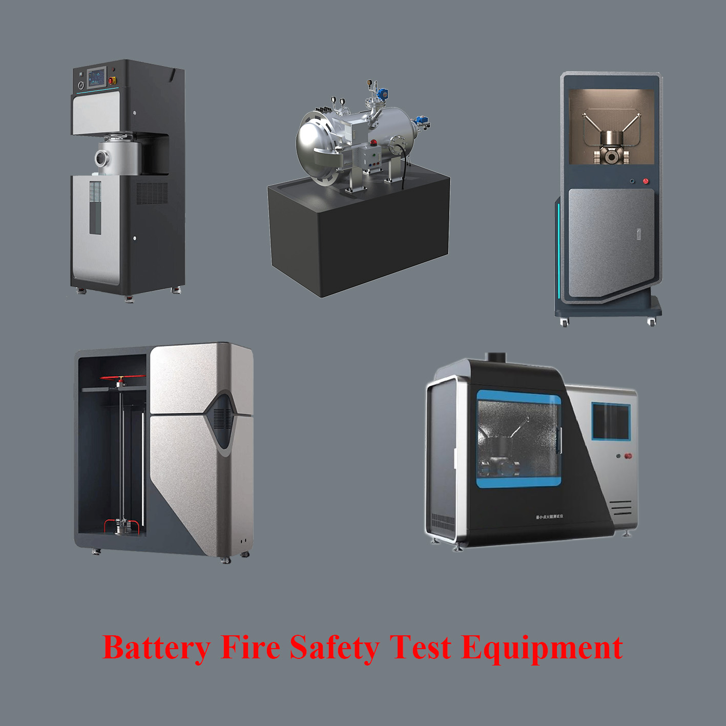 Battery fire safety test equipment